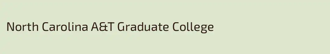 North Carolina A&T Graduate College